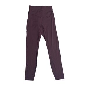 Halara  High Waist Pocket Leggings Women's‎ Athleisure Workout Pants Plum NWOT